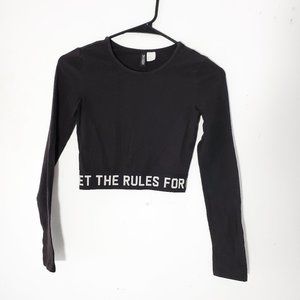 ⚡⚡SOLD⚡⚡H&M Cropped Long Sleeve Workout Top XS
